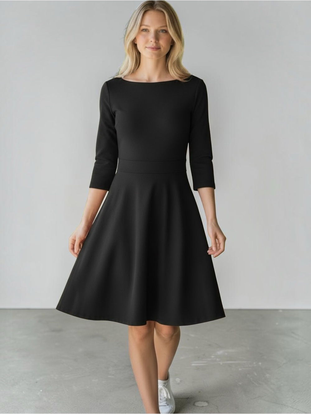 Kate Spade New York Ponte Fit & Flare Dress – Black – XS